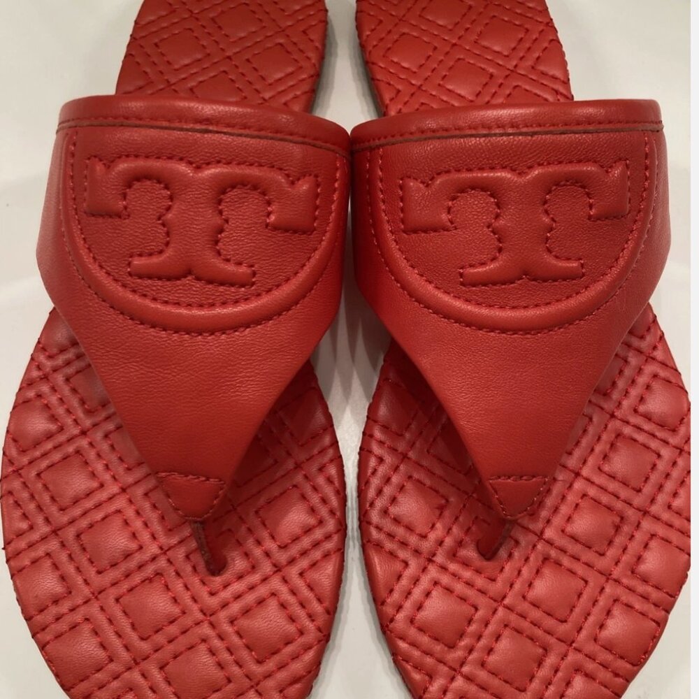 EUC TORY BURCH Fleming Flat Thong - Pepper Red 6.5